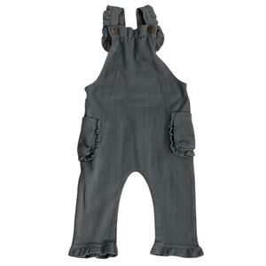Milkbarn Ruffle Overalls made from organic denim size 12-18 mo